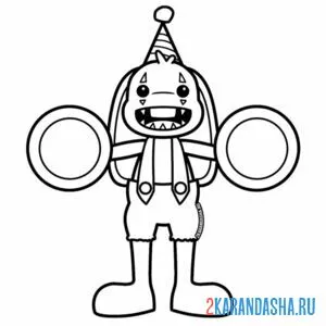 Раскраска кролик бонзо поппи плейтайм