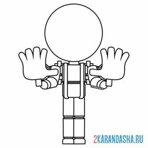 Раскраска игрок поппи плейтайм