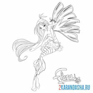 Раскраска флора волшебница