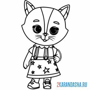 Раскраска алиса в платье