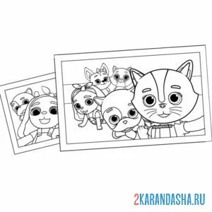 Раскраска фото всех кошечек-собачек