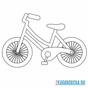 Раскраска детский велосипед