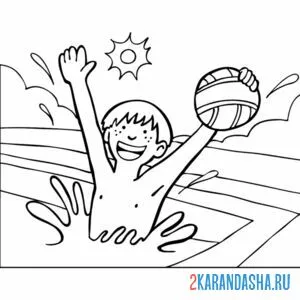 Раскраска водное поло