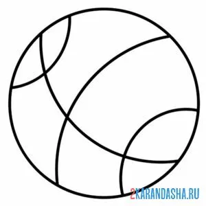 Раскраска баскетбольный мяч