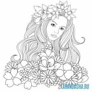 Раскраска цветочные мотивы