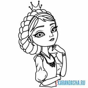Раскраска царевна дарья несмеяна
