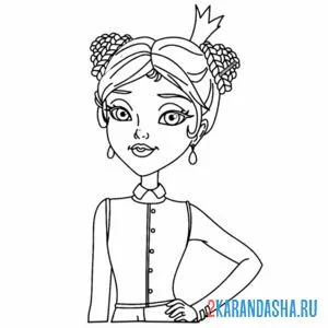 Раскраска дарья царевна несмеяна