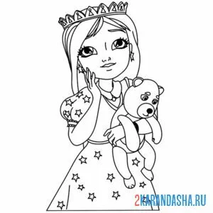 Раскраска соня спящая царевна