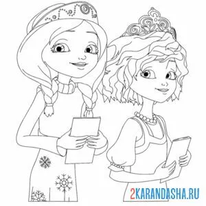 Раскраска царевны варвара и елена