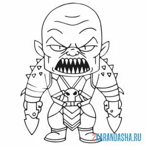 Раскраска барака мортал комбат
