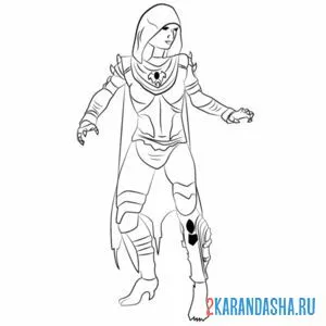 Раскраска ди вора мортал комбат