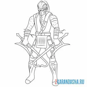 Раскраска мортал комбат кабал