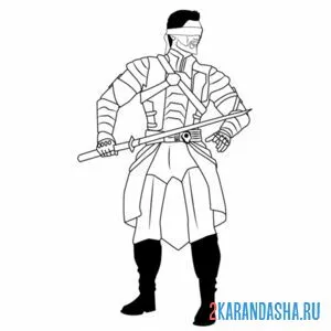 Раскраска кенши мортал комбат