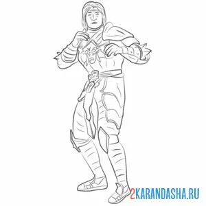 Раскраска лю кан