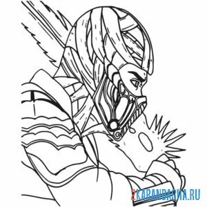 Раскраска саь-зиро мортал комбат