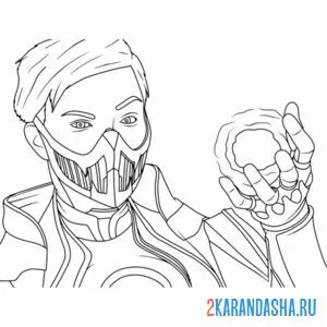 Раскраска фрост мортал комбат