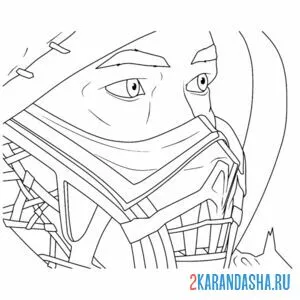 Раскраска игра мортал комбат