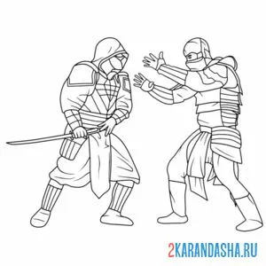 Раскраска бой началася мортал комбат