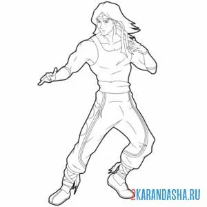 Раскраска лю кан мортал комбат