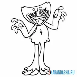 Раскраска хагги ваггги сисси блисси