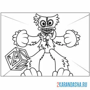 Раскраска поппи плейтайм персонаж
