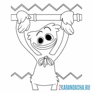 Раскраска поппи плейтайм хагги вагги на турнике