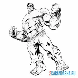 Раскраска халк мстители