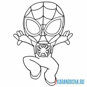 Раскраска мстители человек-паук