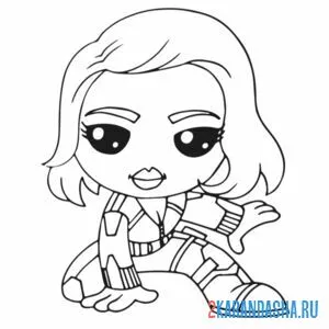 Раскраска черная вдова
