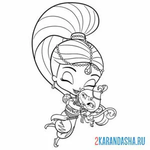 Раскраска шиммер и тала