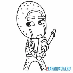 Раскраска ночной ниндзя герои в масках