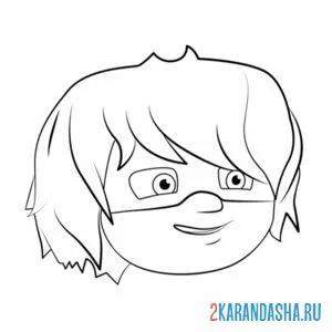 Раскраска лунна девочка портрет