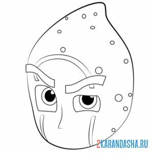 Раскраска портрет ночного ниндзя