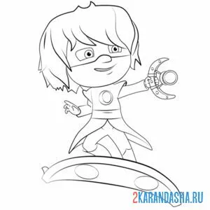 Раскраска лунная девочка