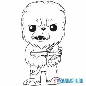 Раскраска чубака звездные войны