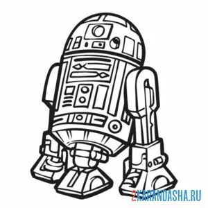 Раскраска r2-d2 | звездные войны