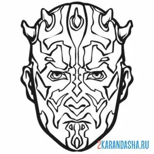 Раскраска дарт мол звездные войны фильм