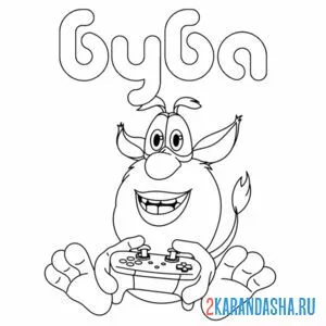 Раскраска буба играет в игру