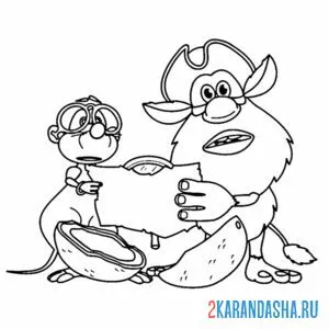 Раскраска буба и лула