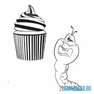 Раскраска гусеница дуда