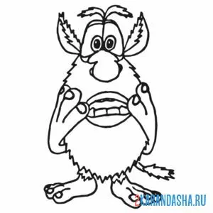 Раскраска удивление бубы