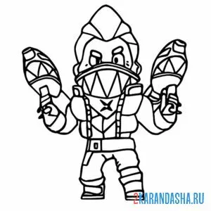 Раскраска акула кольт