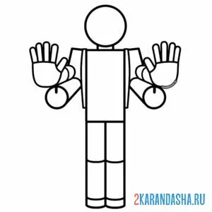Раскраска игрок персонаж поппи плейтайм