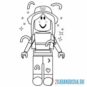 Раскраска девочка аватар