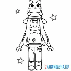 Раскраска персонаж девочка