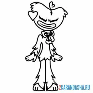 Раскраска кисси мисси смущена
