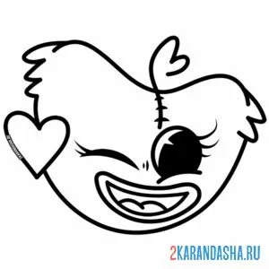 Раскраска кисси мисси голова