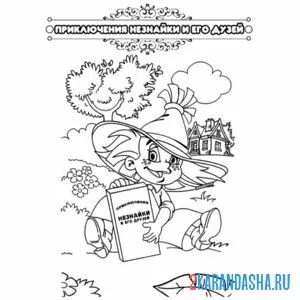 Раскраска сказка незнайка