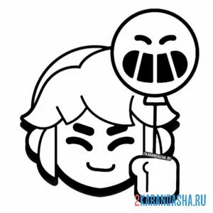 Раскраска гас радость эмодзи