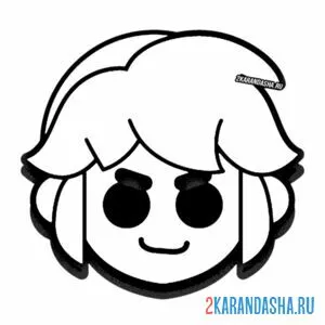 Раскраска гас нейтральный эмодзи